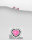 Herz Stecker-Ohrringe, pink