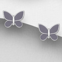 Schmetterling Stecker Ohrringe, 925 Sterling Silber,...