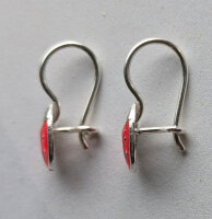 925 Sterling Silber - Marienkäfer Ohrringe mit farbiger Emaille verziert