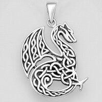 keltischer Drachenanhänger 925 Sterling Silber,...