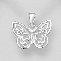 Keltischer Schmetterling Anhänger- 925 Sterling Silber