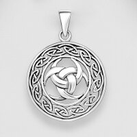 925 Sterling Silber, geschwärzt - keltischer Knoten,...