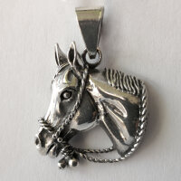 925-Sterling-Silber-Pferd-Anhänger, Pferdekopf,...